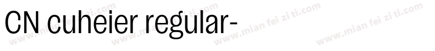 CN cuheier regular字体转换